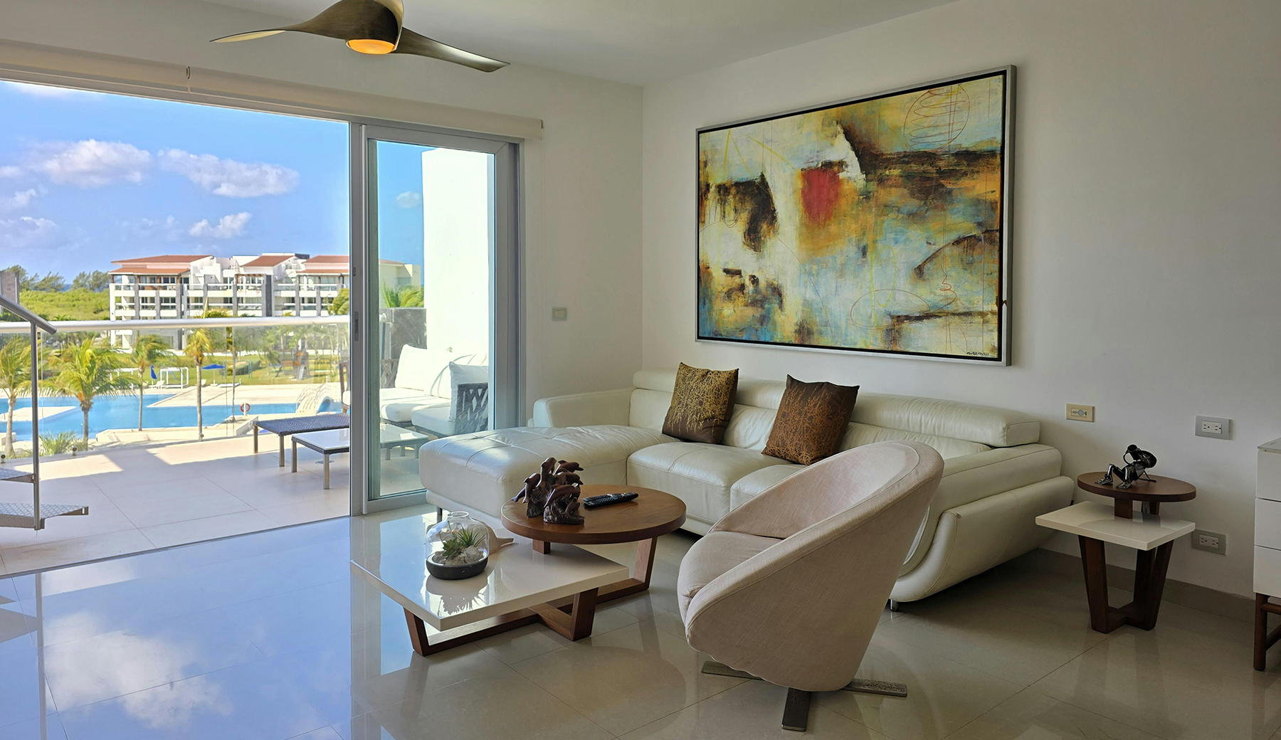 AI virtually staged living room — furnished and styled