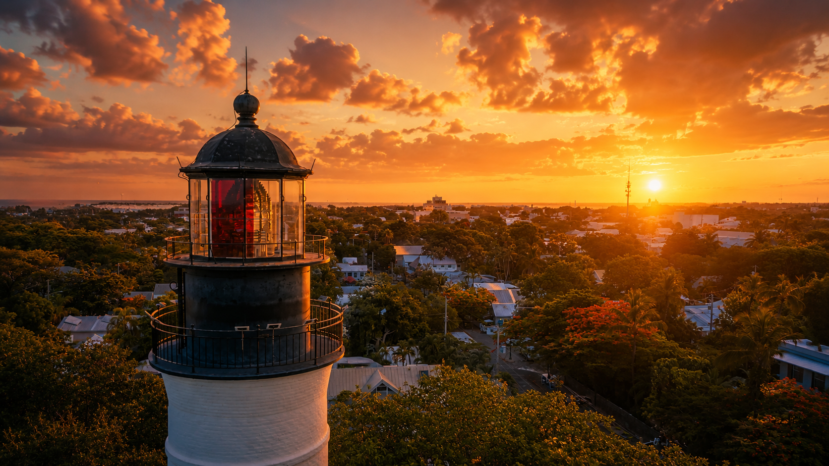 Florida Keys lighthouse panorama